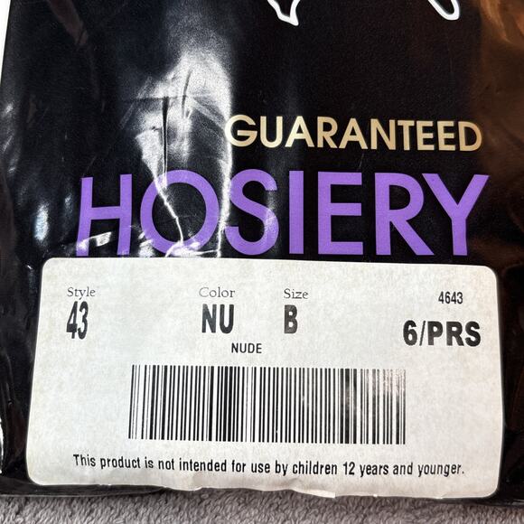 Nationals Hosiery Nude Style 43 Size B (6 Pairs) NEW - Picture 5 of 6